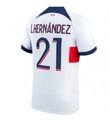 Maillot de foot Paris Saint-Germain Lucas Hernandez #21 Extérieur 2023-24 Manches Courte